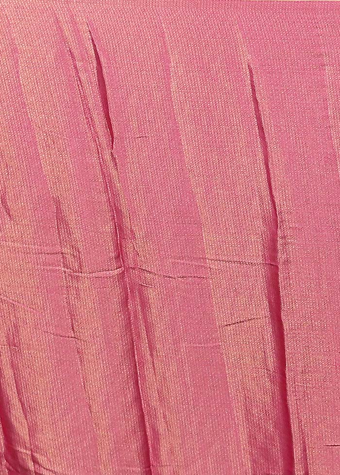 Pink Georgette Saree With Blouse Piece - Image 5
