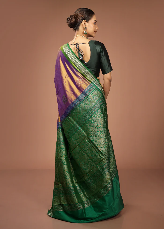 Pink Handloom Bomkai Pure Silk Saree With Blouse Piece - Image 3