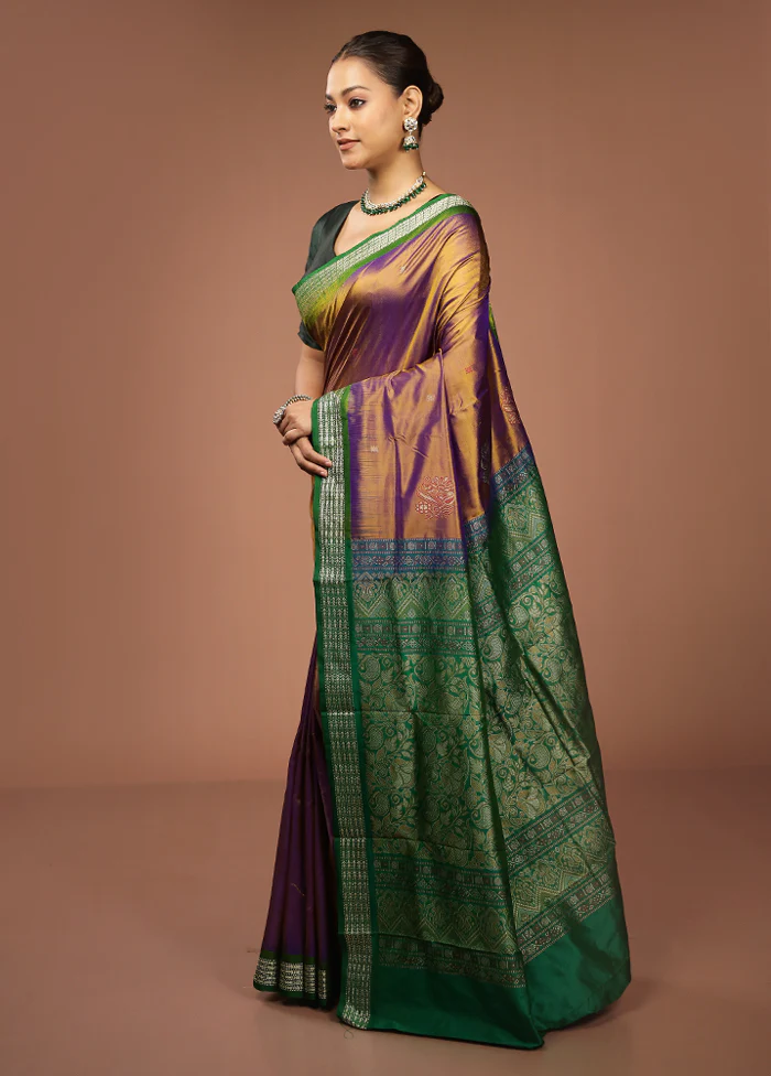 Pink Handloom Bomkai Pure Silk Saree With Blouse Piece - Image 4