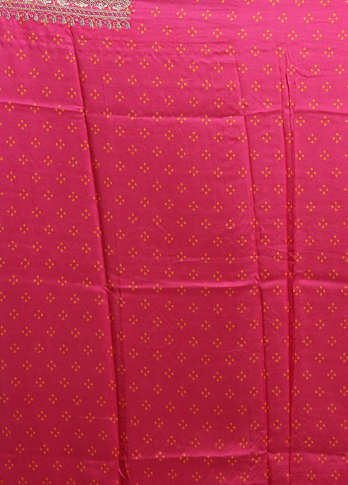 Pink Handloom Chiffon Pure Silk Saree With Blouse Piece - Image 5