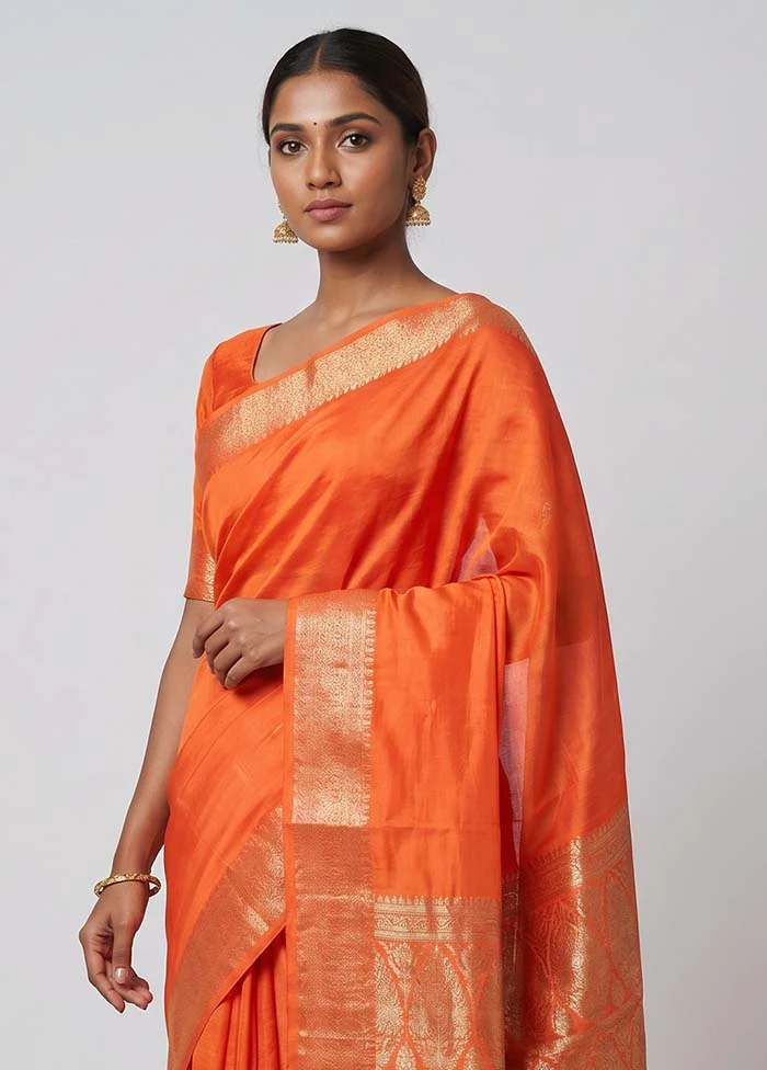 Pink Handloom Dupion Silk Saree With Blouse Piece - Image 2