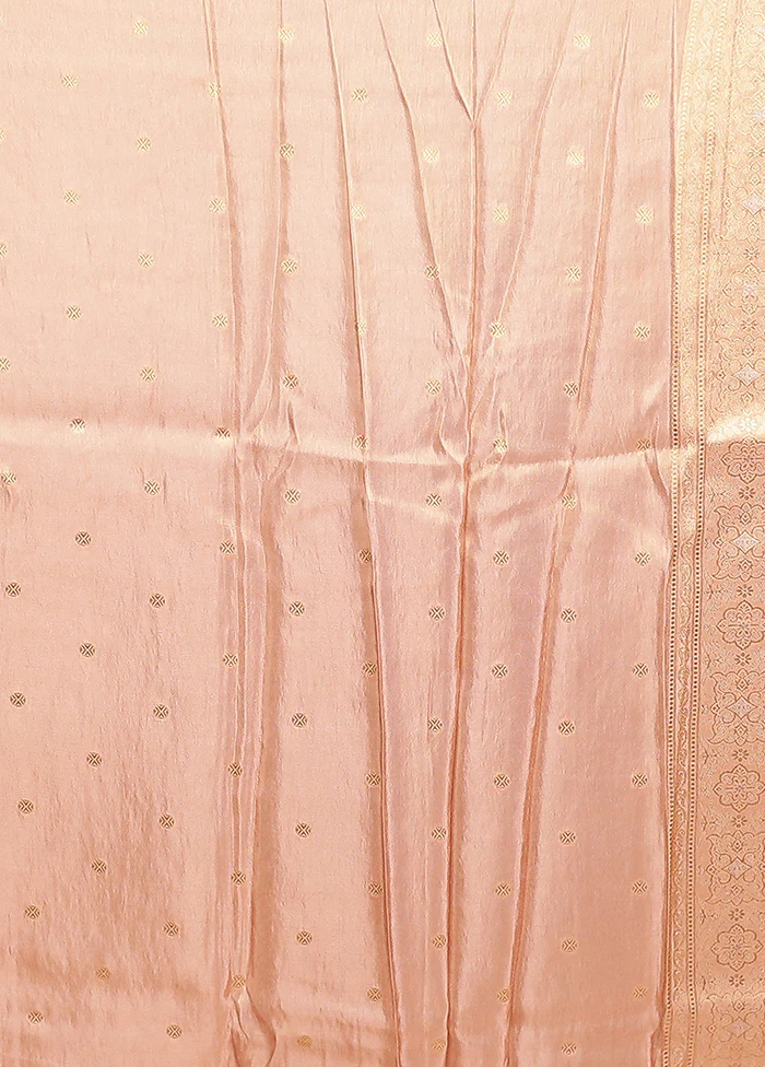Pink Handloom Dupion Pure Silk Saree With Blouse Piece - Image 5