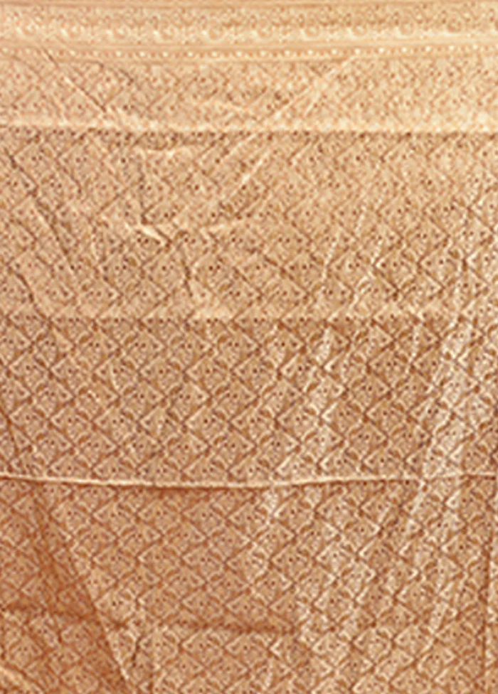 Pink Handloom Jamewar Pure Silk Saree With Blouse Piece - Image 5