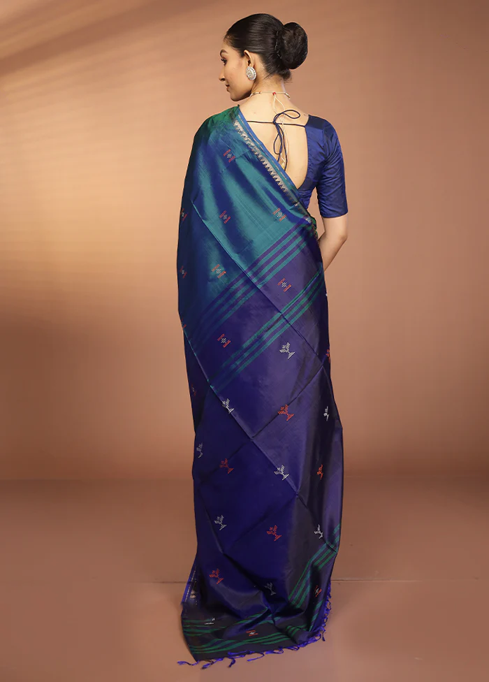 Pink Kalakshetra Pure Silk Saree With Blouse Piece - Image 3