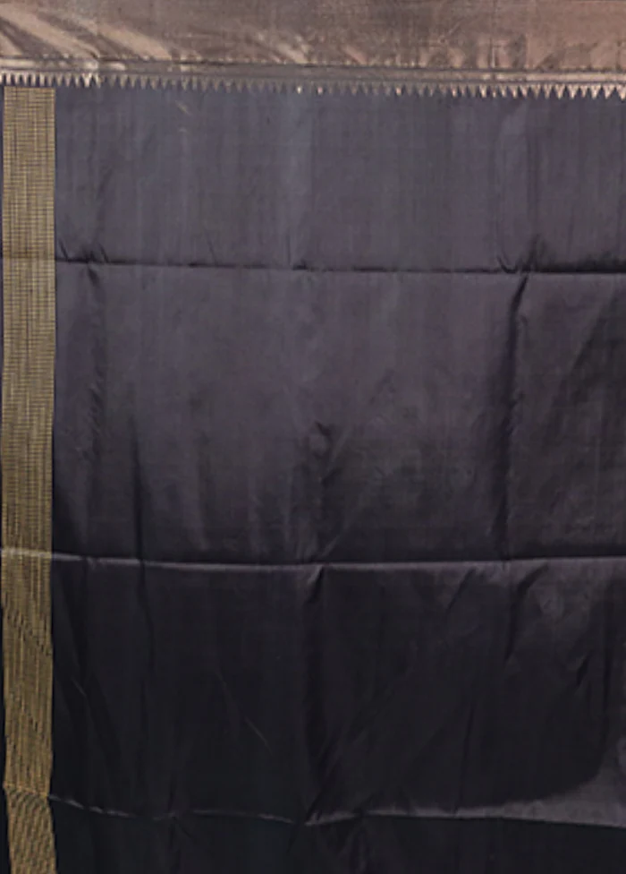 Pink Handloom Kanjivaram Pure Silk Saree With Blouse Piece - Image 5