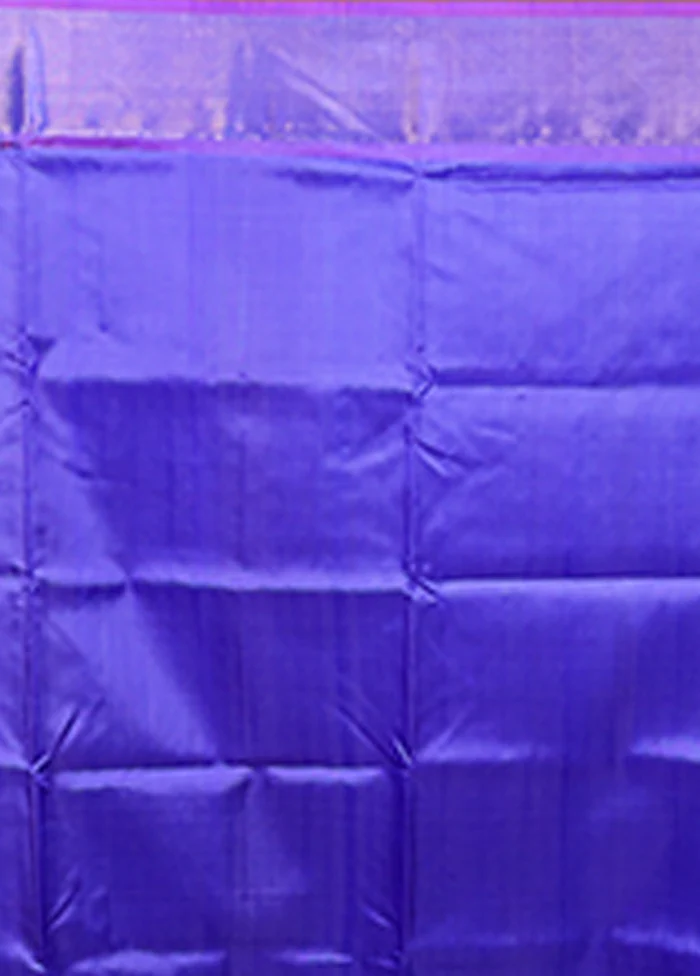 Pink Handloom Kanjivaram Pure Silk Saree With Blouse Piece - Image 5