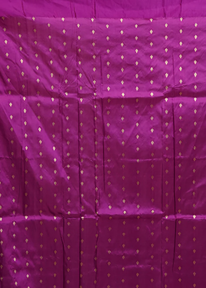 Pink Handloom Katan Pure Silk Saree With Blouse Piece - Image 5