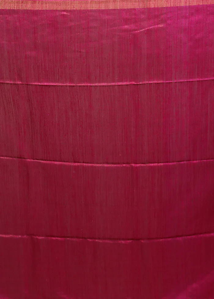 Pink Handloom Matka Pure Silk Saree With Blouse Piece - Image 5
