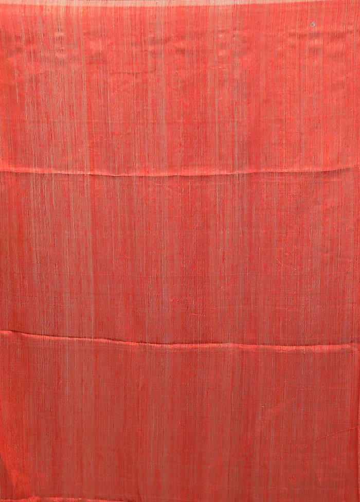 Pink Handloom Matka Pure Silk Saree With Blouse Piece - Image 5