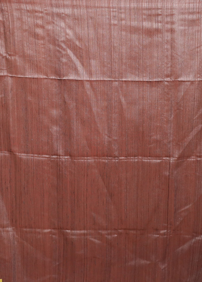 Pink Handloom Matka Pure Silk Saree With Blouse Piece - Image 5