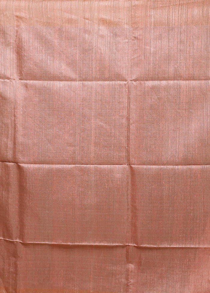 Pink Handloom Matka Pure Silk Saree With Blouse Piece - Image 5