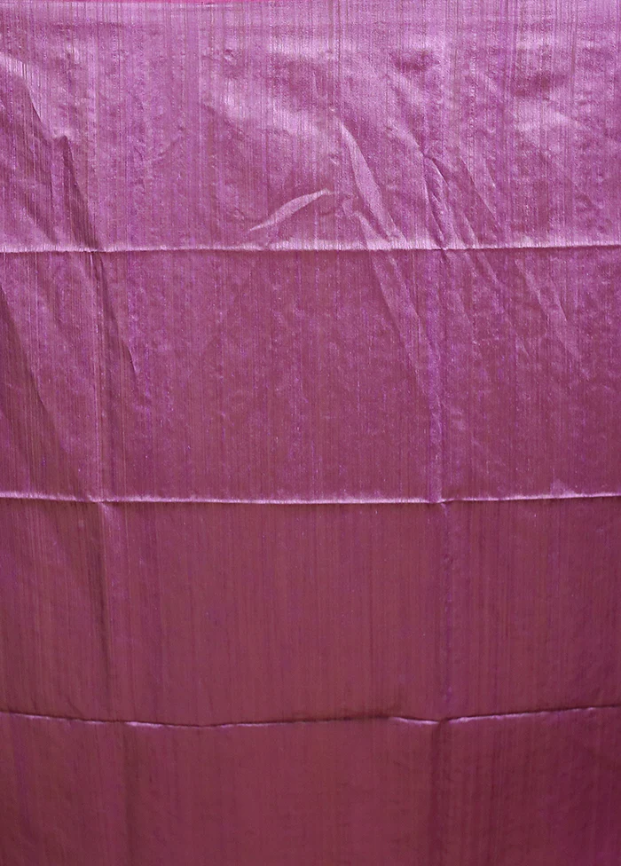 Pink Handloom Matka Pure Silk Saree With Blouse Piece - Image 5