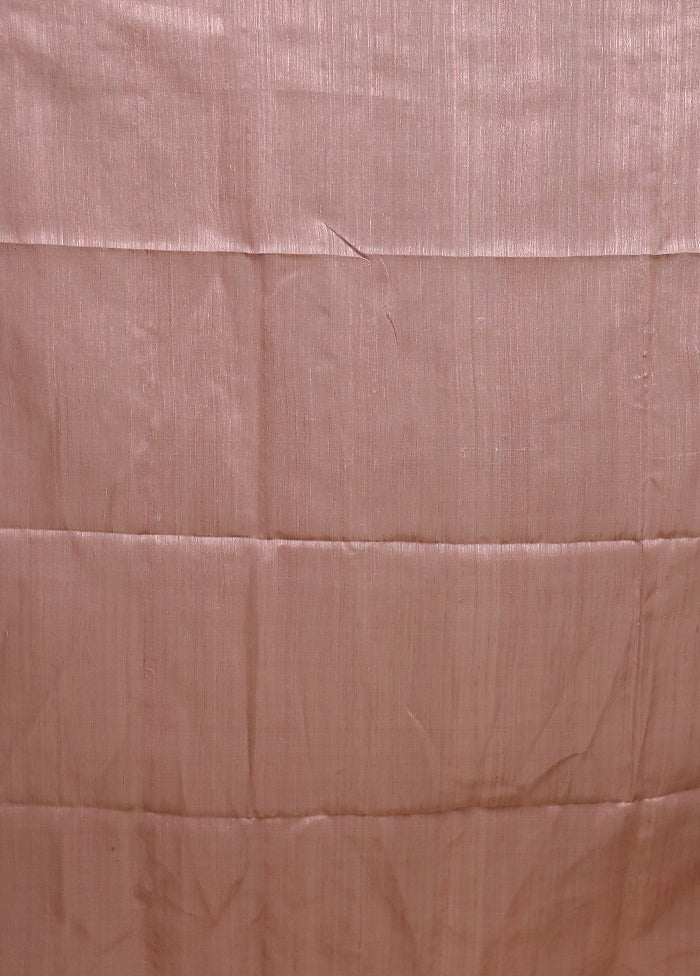 Pink Handloom Matka Pure Silk Saree With Blouse Piece - Image 5