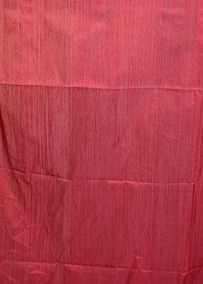 Pink Handloom Matka Pure Silk Saree With Blouse Piece - Image 5