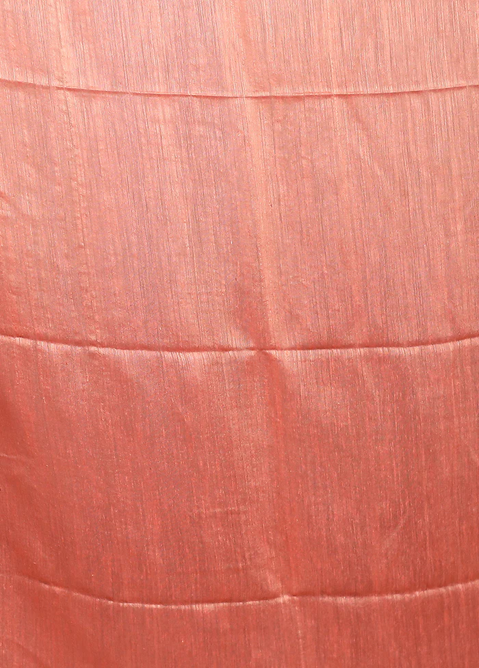 Pink Handloom Matka Pure Silk Saree With Blouse Piece - Image 5