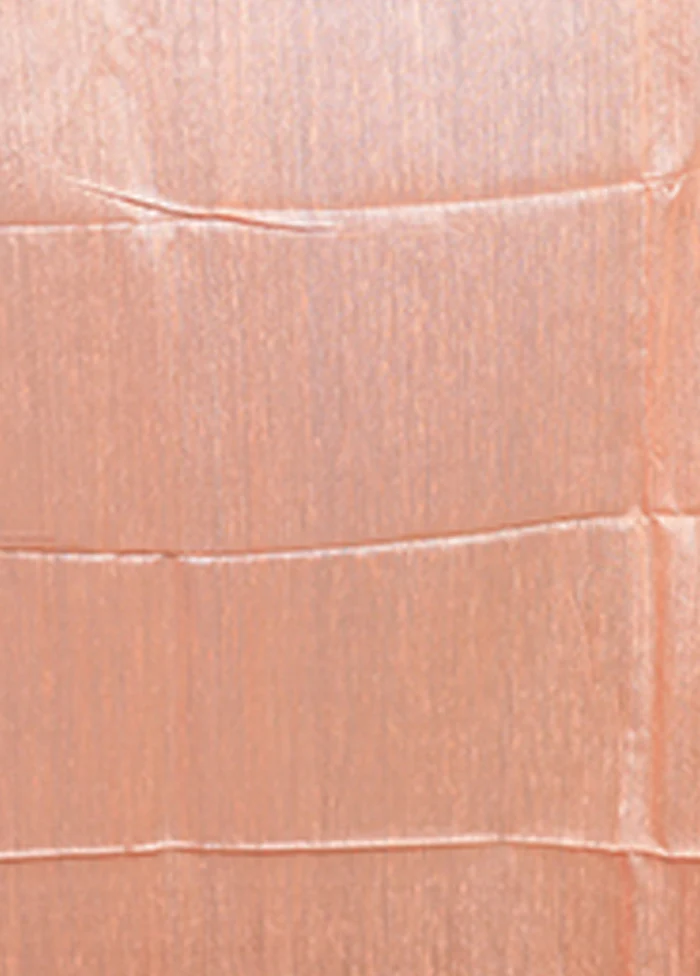 Pink Handloom Matka Pure Silk Saree With Blouse Piece - Image 5
