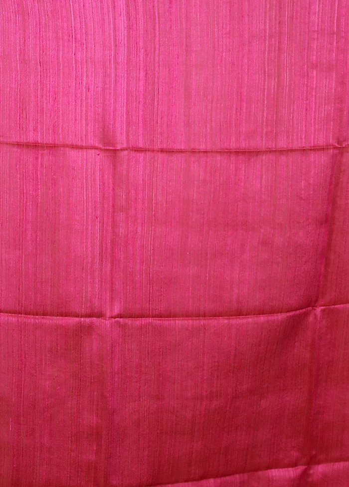 Pink Handloom Matka Pure Silk Saree With Blouse Piece - Image 5