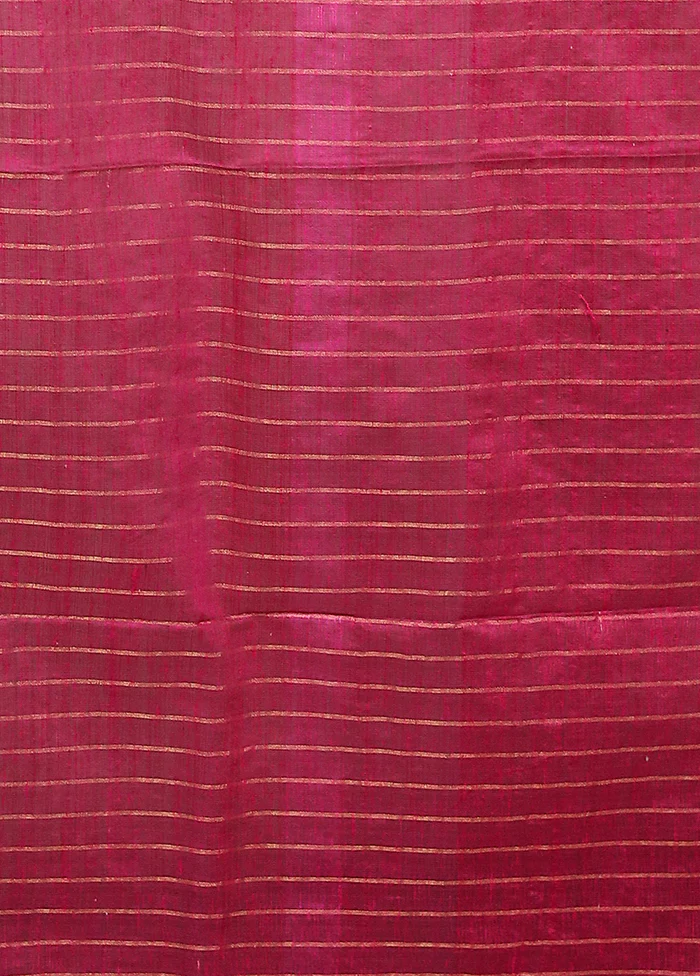 Pink Handloom Matka Pure Silk Saree With Blouse Piece - Image 5
