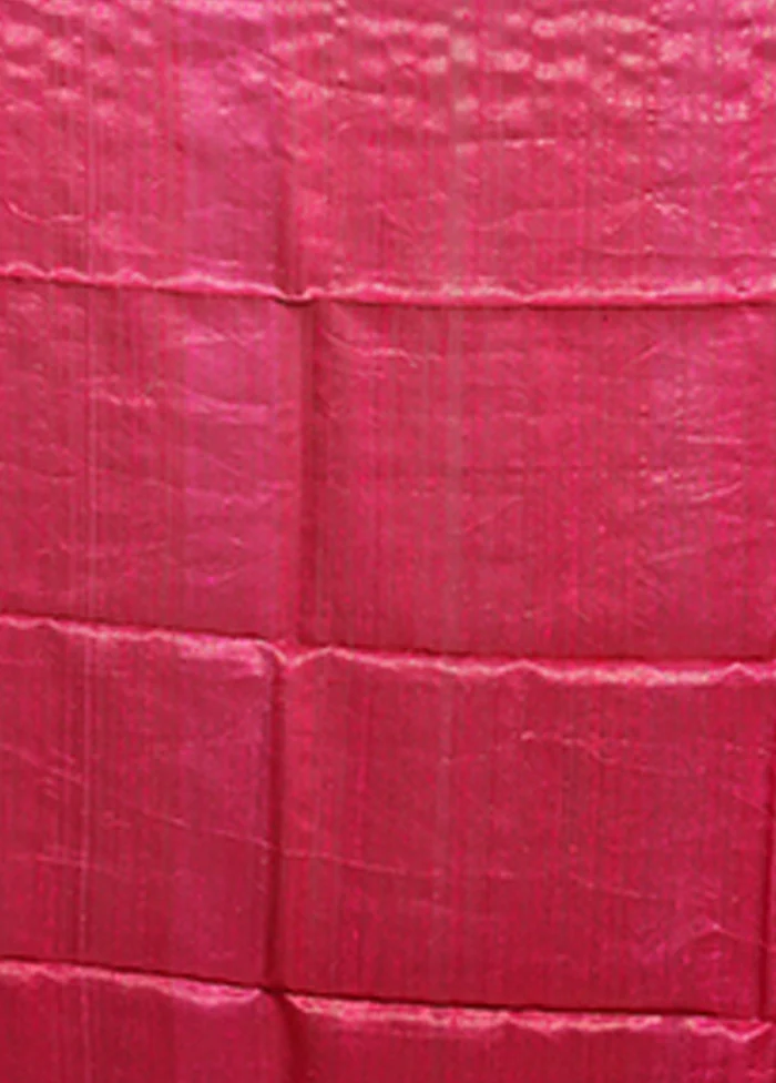 Pink Handloom Matka Pure Silk Saree With Blouse Piece - Image 5