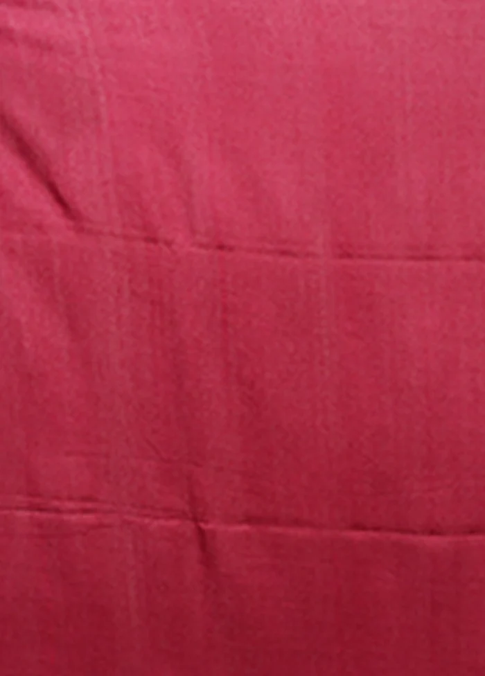 Pink Handloom Matka Pure Silk Saree With Blouse Piece - Image 5