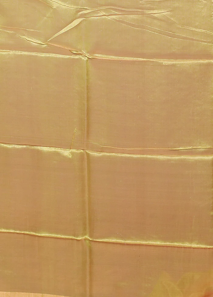Peach Handloom Matka Pure Silk Saree With Blouse Piece - Image 5