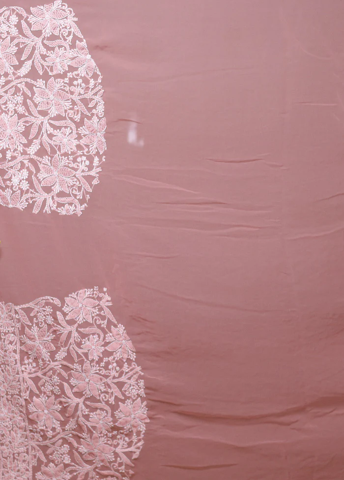 Pink Handloom Pure Cotton Saree With Blouse Piece - Image 5