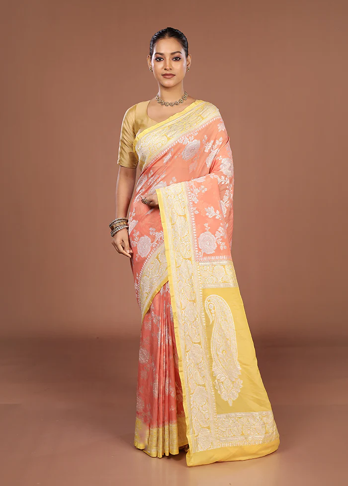 Pink Georgette Saree With Blouse Piece - Image 2
