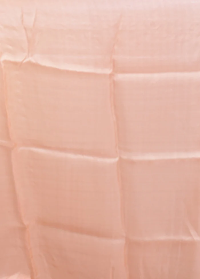 Pink Handloom Pure Organza Saree With Blouse Piece - Image 5