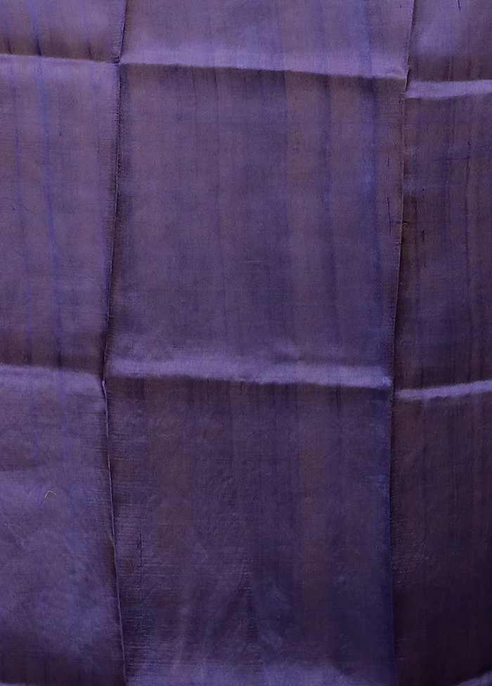 Pink Handloom Tussar Pure Silk Saree With Blouse Piece - Image 5