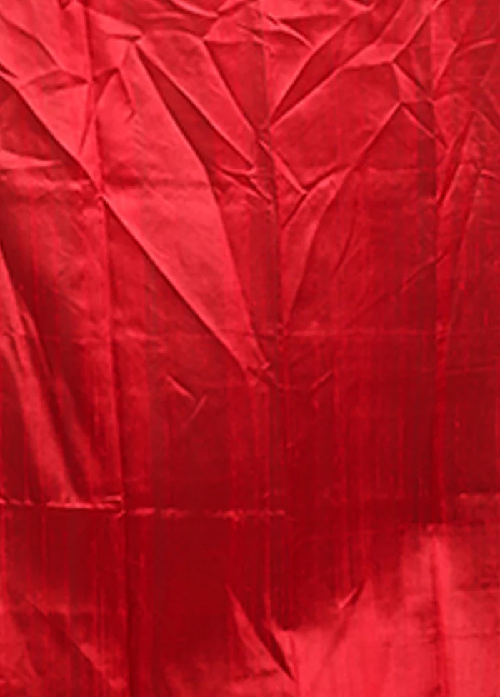 Pink Handloom Tussar Pure Silk Saree With Blouse Piece - Image 5