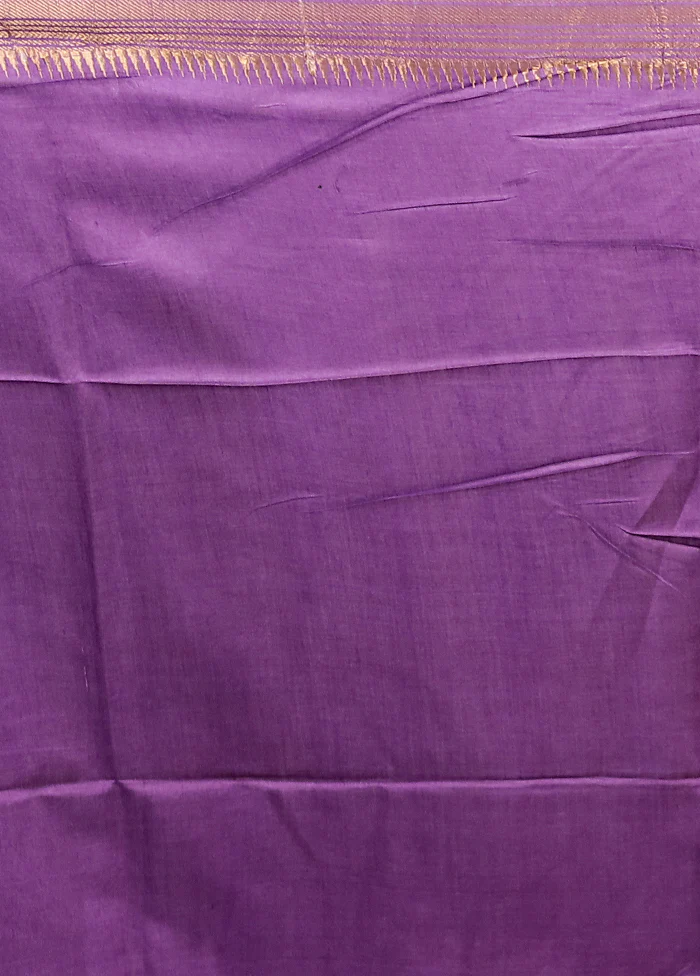 Cream Handloom Tussar Pure Silk Saree With Blouse Piece - Image 5