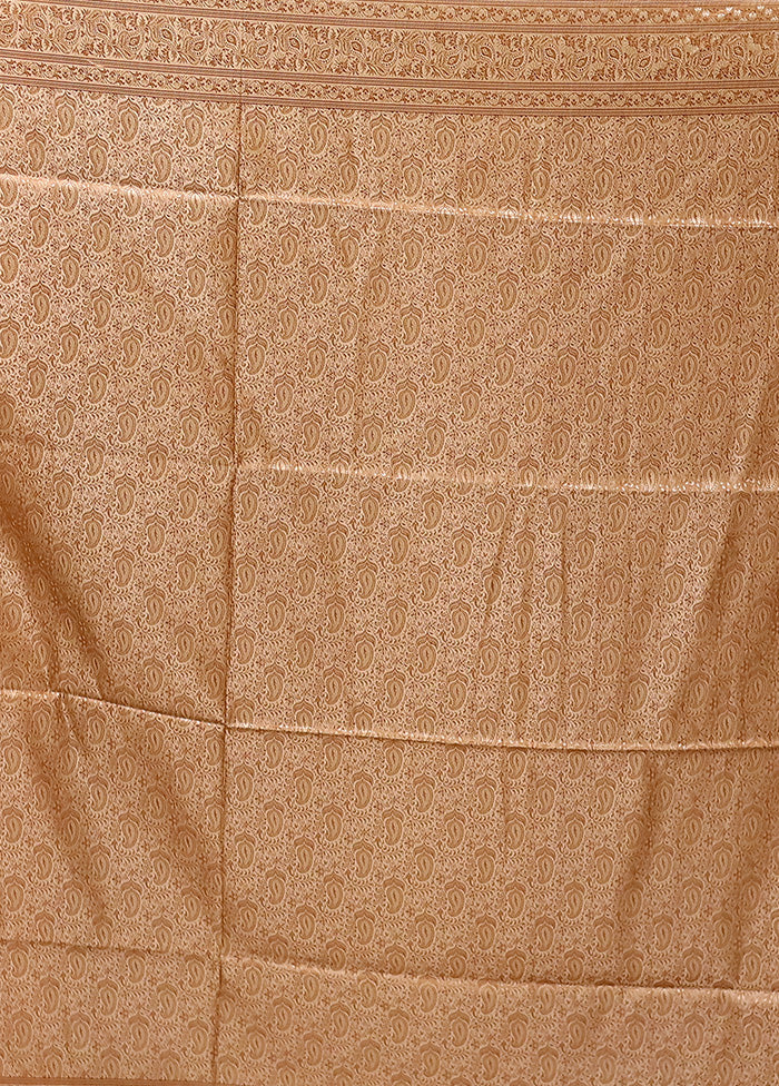 Pink Jamewar Silk Saree With Blouse Piece - Image 5