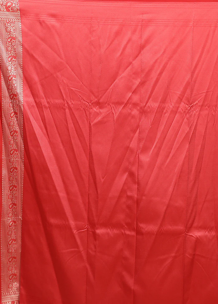 Pink Jamewar Silk Saree With Blouse Piece - Image 5