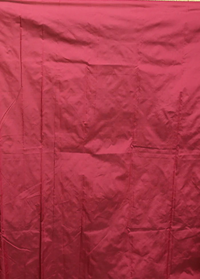 Pink Kanjivaram Silk Saree With Blouse Piece - Image 5