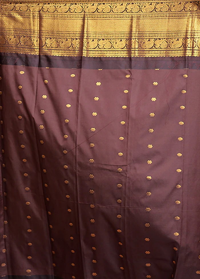 Pink Kanjivaram Silk Saree With Blouse Piece - Image 5