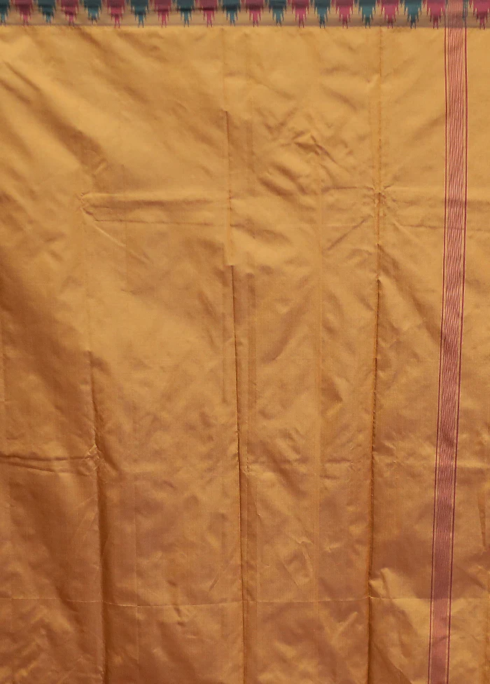 Pink Kanjivaram Silk Saree With Blouse Piece - Image 5