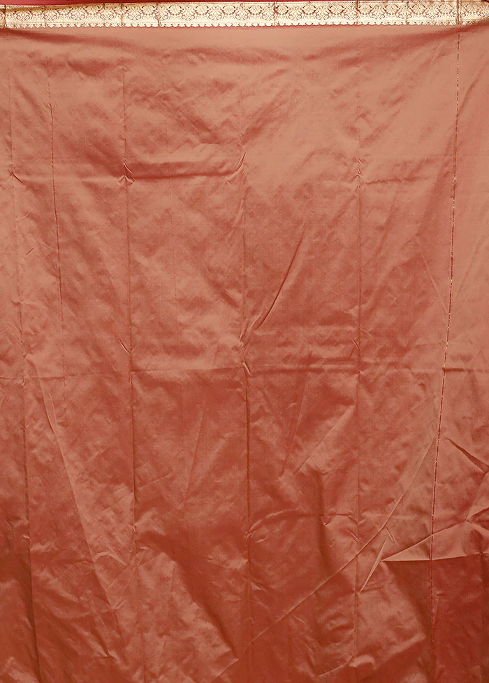 Pink Kanjivaram Silk Saree With Blouse Piece - Image 5
