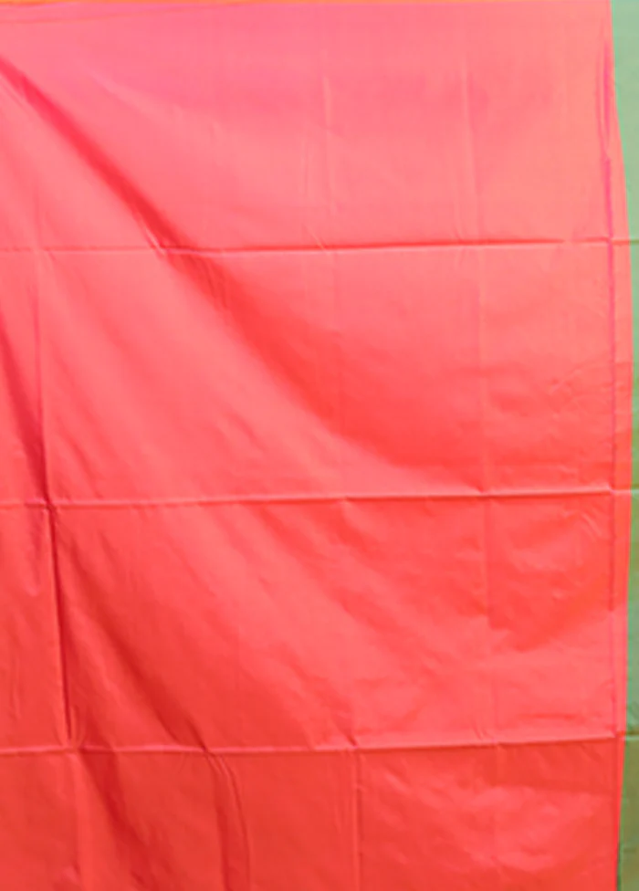 Pink Kanjivaram Silk Saree With Blouse Piece - Image 5