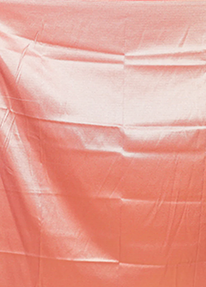 Pink Katan Silk Saree With Blouse Piece - Image 5