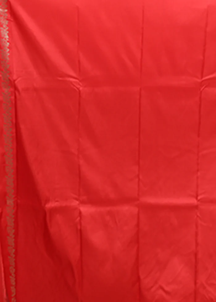 Pink Katan Silk Saree With Blouse Piece - Image 5