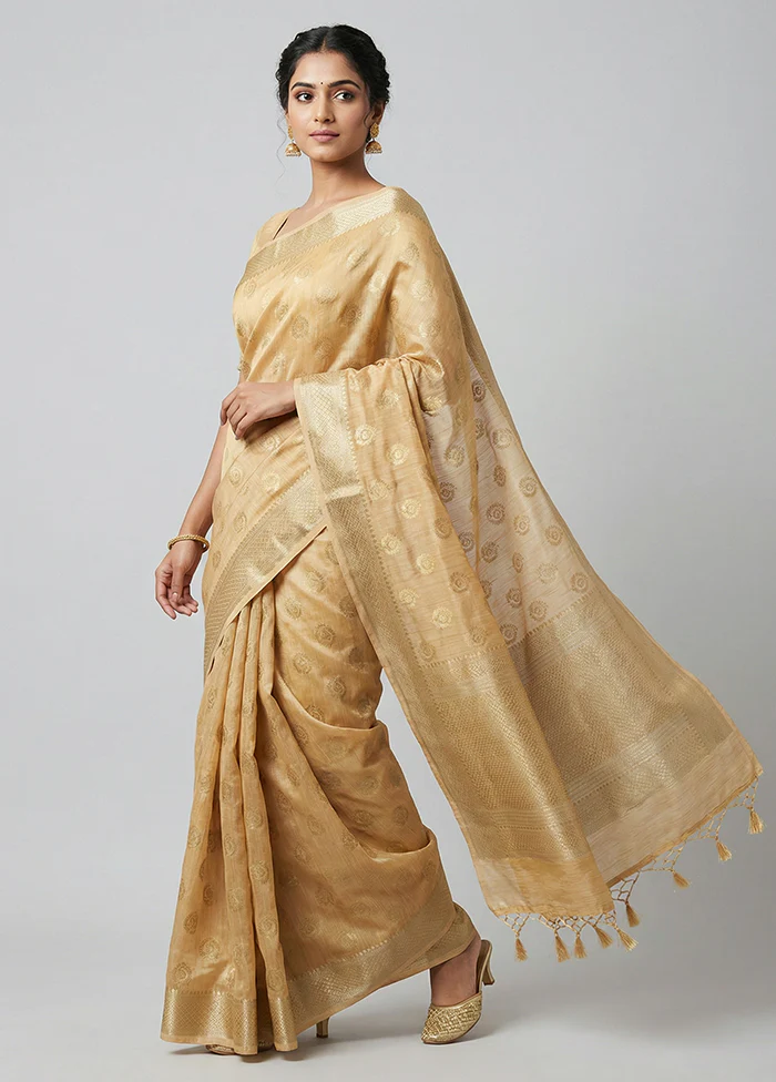 Pink Kora Silk Saree With Blouse Piece
