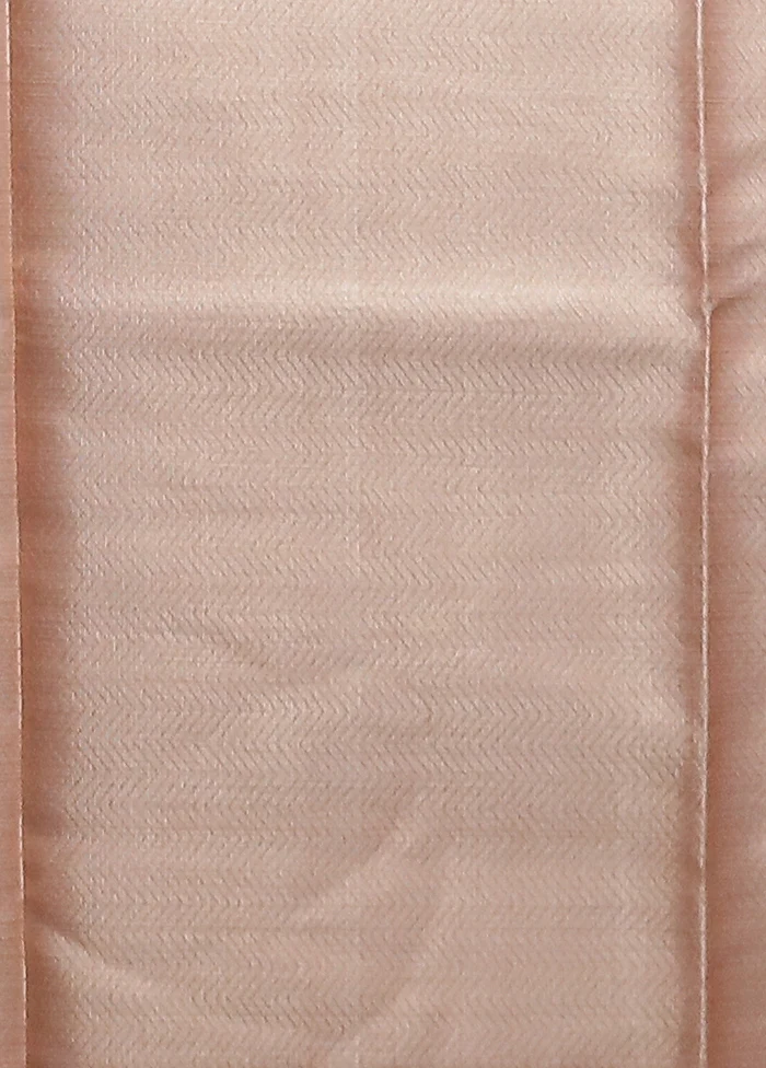 Pink Kora Silk Saree With Blouse Piece - Image 5