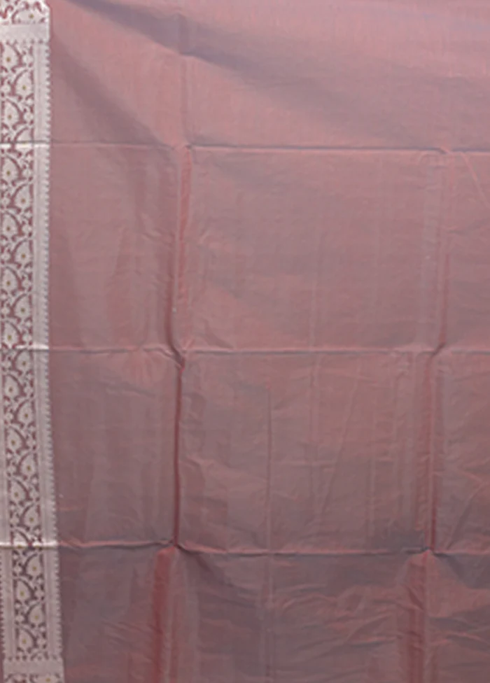 Pink Kora Silk Saree With Blouse Piece - Image 5