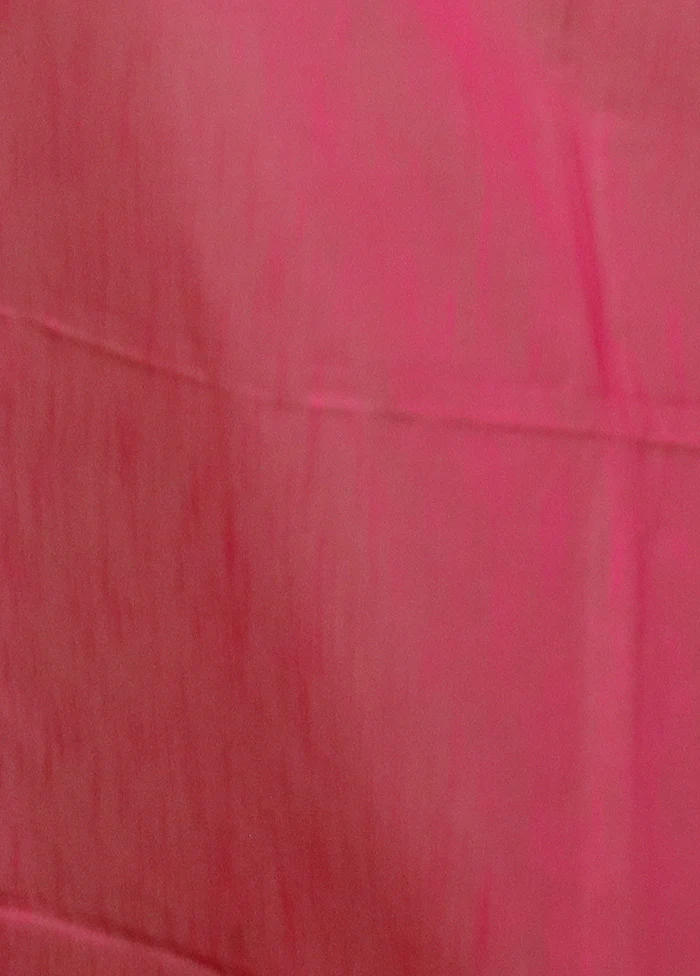 Pink Matka Silk Saree With Blouse Piece - Image 5