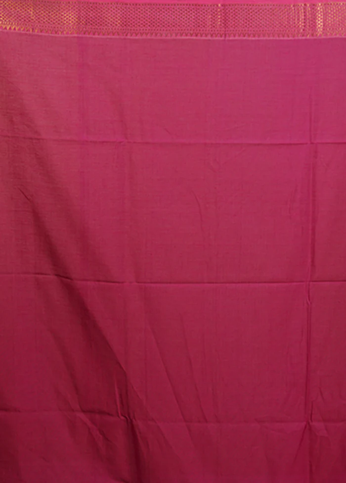 Pink Matka Silk Saree With Blouse Piece - Image 5