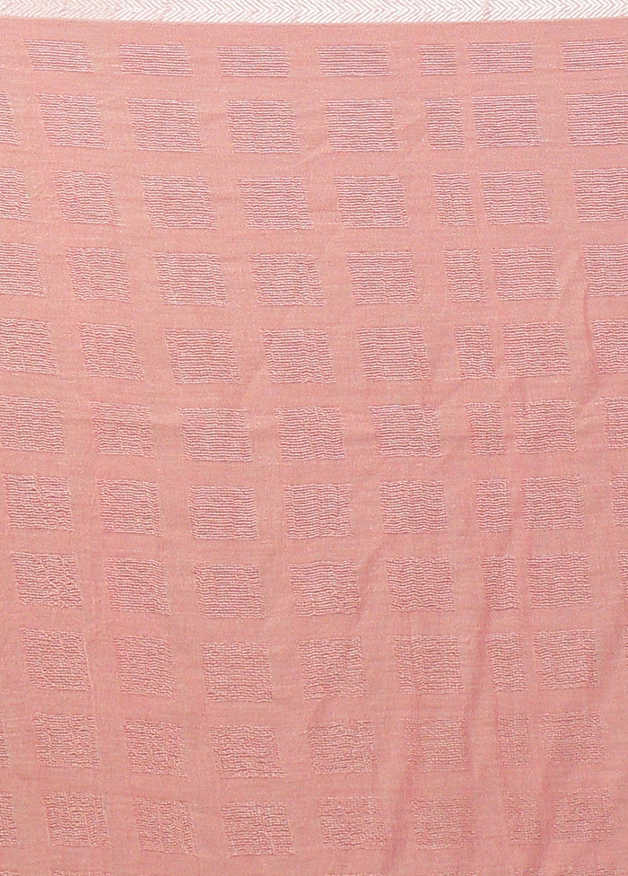 Pink Matka Silk Saree With Blouse Piece - Image 5
