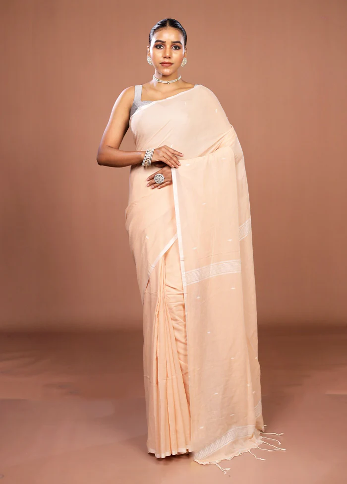 Pink Matka Silk Saree With Blouse Piece - Image 2