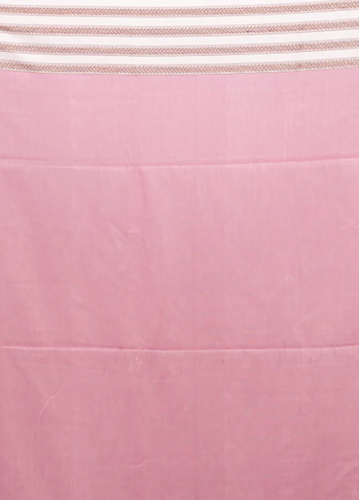 Pink Matka Silk Saree With Blouse Piece - Image 5