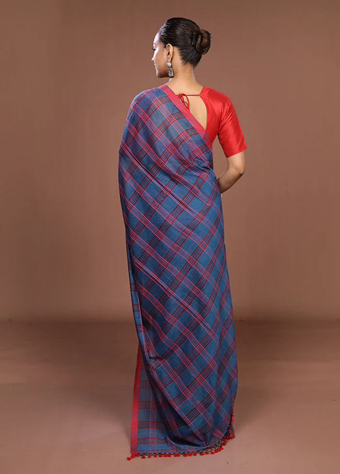 Pink Matka Silk Saree With Blouse Piece - Image 3