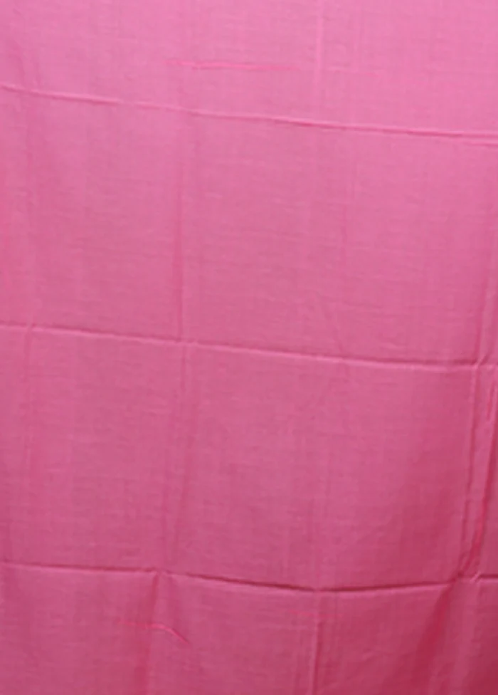 Pink Matka Silk Saree With Blouse Piece - Image 5